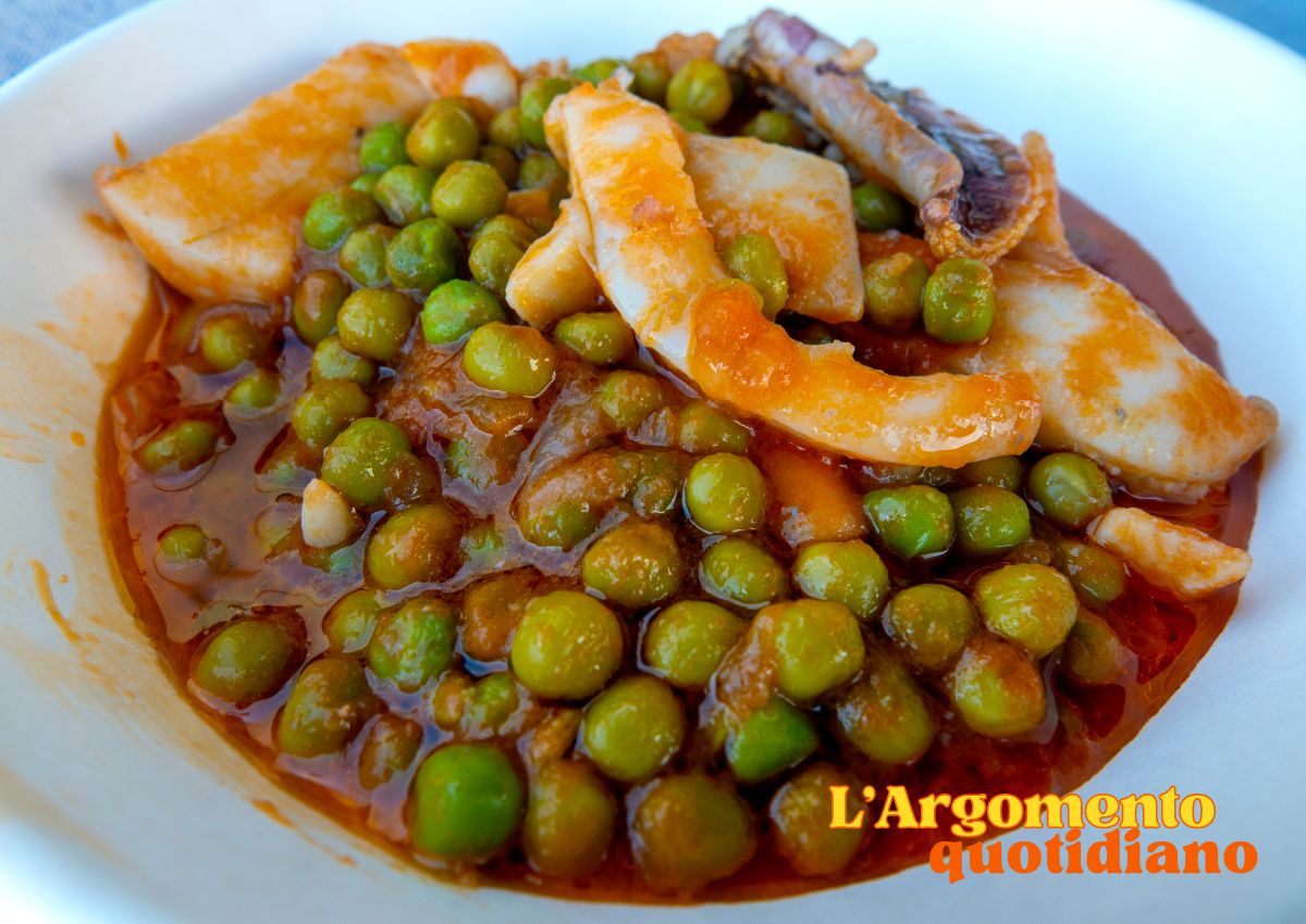 Seppie con piselli ricetta: della nonna, marchigiana, procedimento semplice