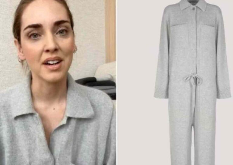 Chiara Ferragni e la "tutina grigia" del video di scuse: quanto costa e dove comprare la tuta
